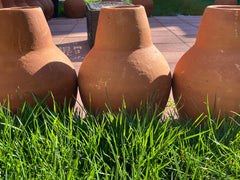 Set of 3 - Extra Large (3.2 gal) Olla Irrigation Pots with Lids