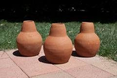 Set of 3 - Extra Large (3.2 gal) Olla Irrigation Pots with Lids